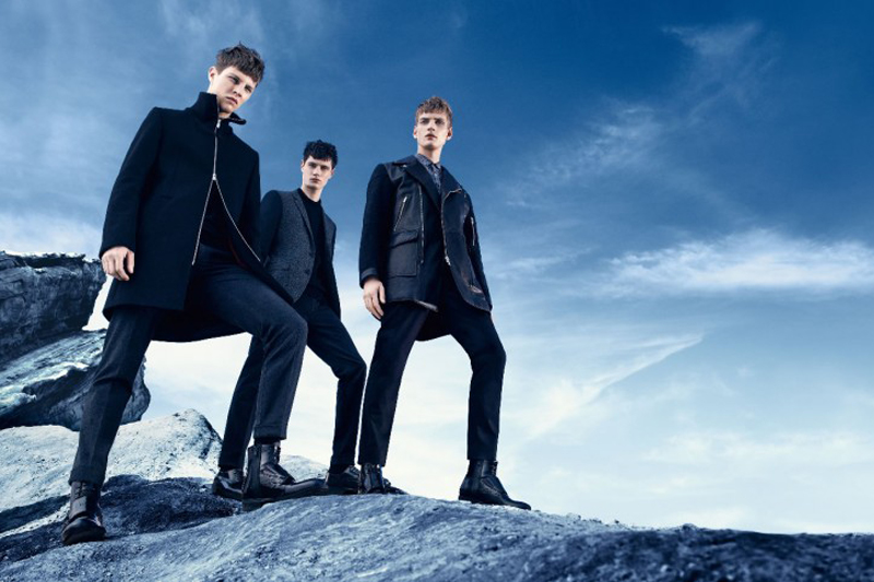 简洁流畅的立体线条感,hugo by hugo boss 2014 秋冬季度造型海报