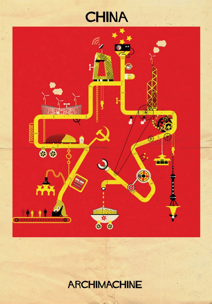 探索國家文化，Frederico Babina 的“archimachine” 17國插畫系列 7
