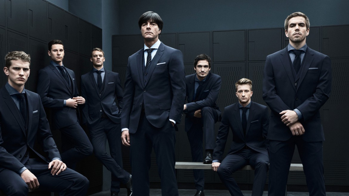 应届世界杯冠军,德国男模队为hugo boss 拍摄造型特辑