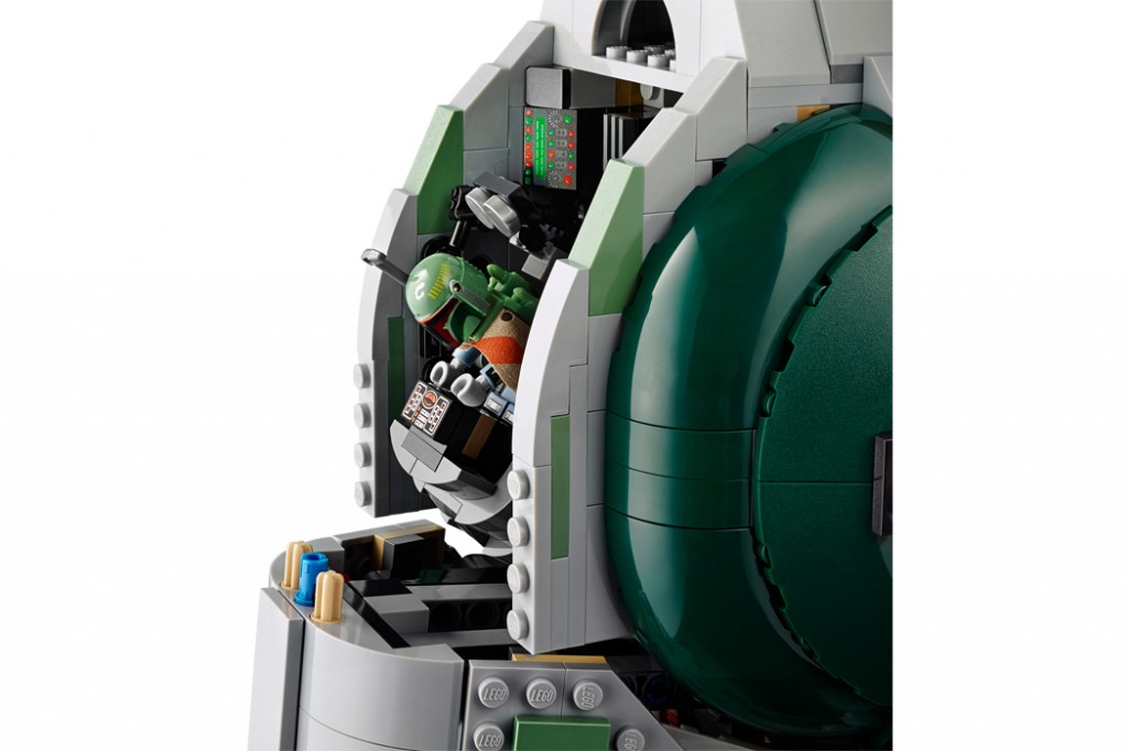 由2000塊積木組成，LEGO 帶來以《Star Wars:The Empire Strikes Back》 中Slave I Space Ship 為藍本設計的飛船模型 8