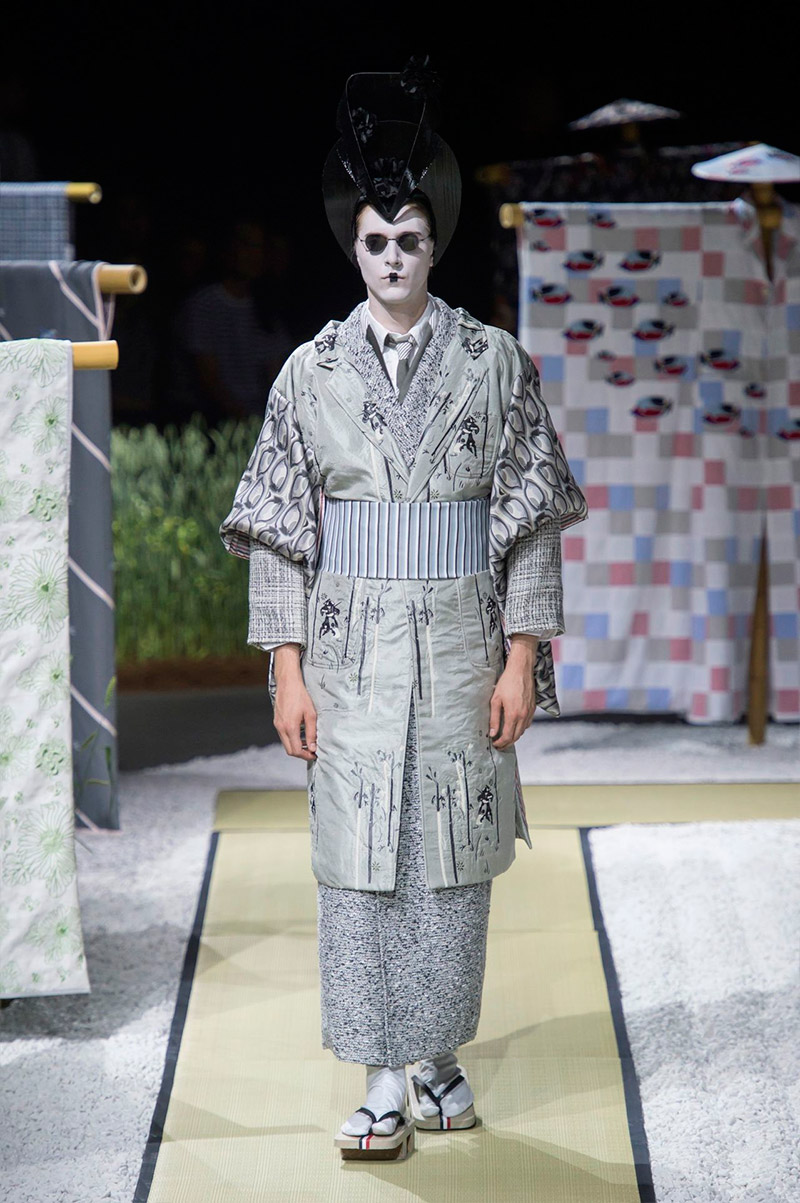 劲吹惊艳东瀛风,thom browne 2016 春夏季度造型系列