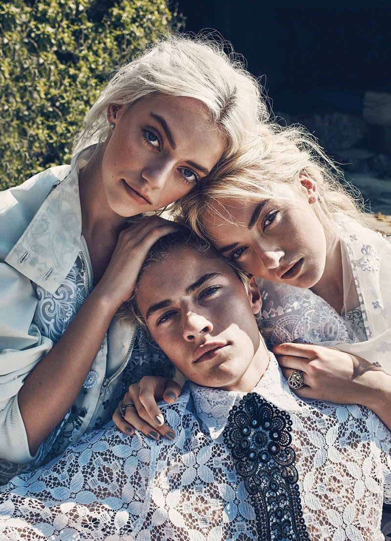 Lucky Blue Smith in Marie Claire’s January 2016 issue 3