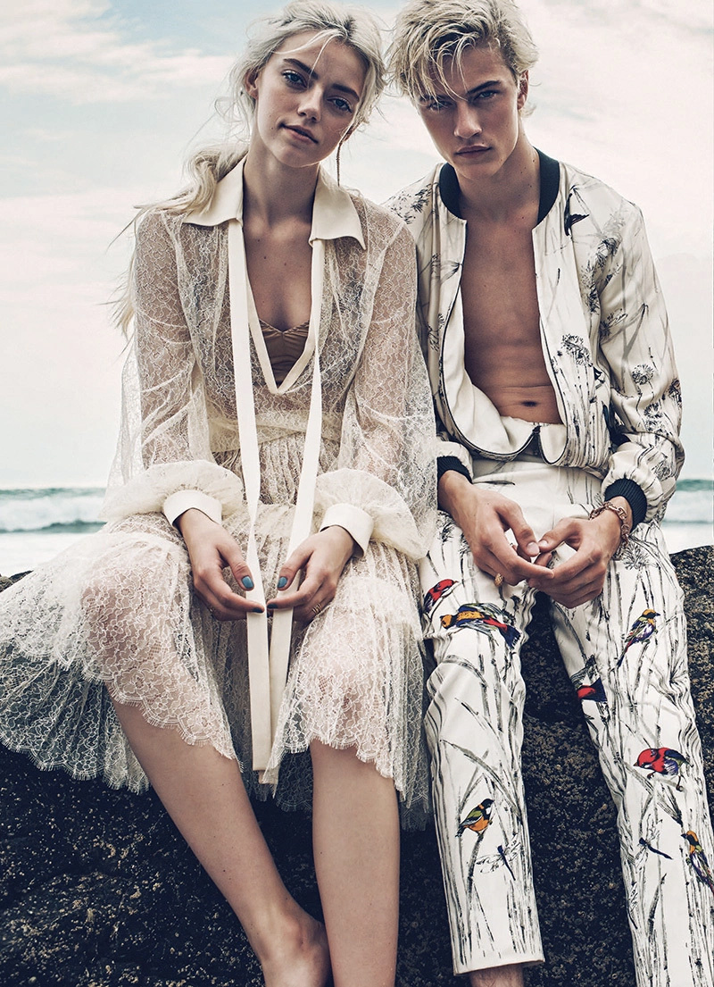 Lucky Blue Smith in Marie Claire’s January 2016 issue 4