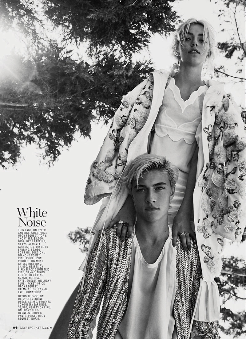 Lucky Blue Smith in Marie Claire’s January 2016 issue 5