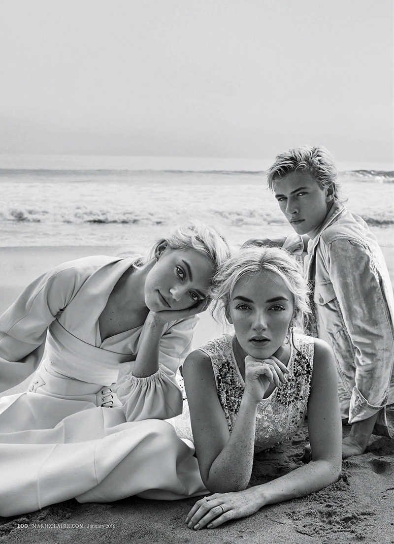 Lucky Blue Smith in Marie Claire’s January 2016 issue 8