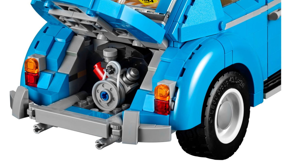 LEGO ORIGINAL VW BEETLE WITH A SCALE MODEL 7